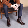 Bottes à lacets grande taille pour homme,  Style collège & Vintage