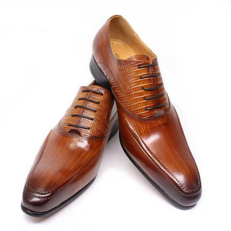 Style Italien, chaussures Oxfords en véritable cuir