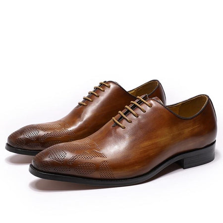 Chaussures Oxford en cuir véritable pour hommes, de marque italienne