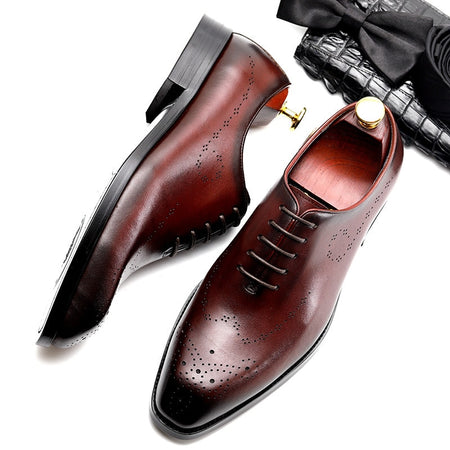 Chaussures de bureau Oxfords en véritable cuir