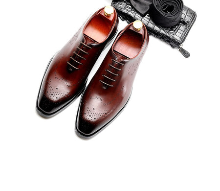 Chaussures de bureau Oxfords en véritable cuir