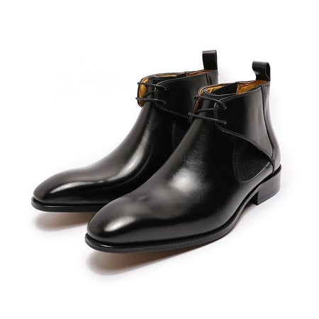 Comfortable New Look Fashion Mens Lace-Up Genuine Leather Boots